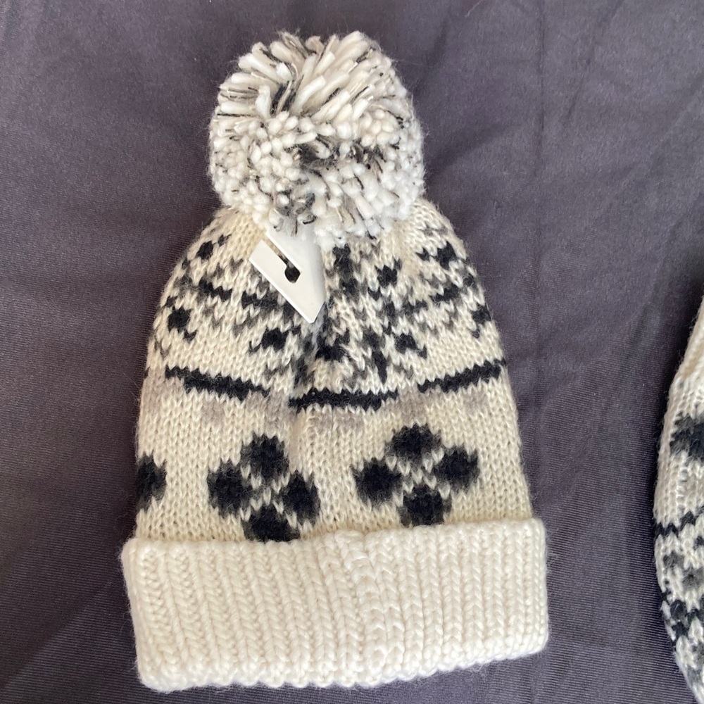 Sonoma Super cozy hat w pom & mittens retro boho vibe soft cozy yarns - Picture 12 of 17